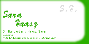 sara haasz business card