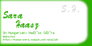 sara haasz business card